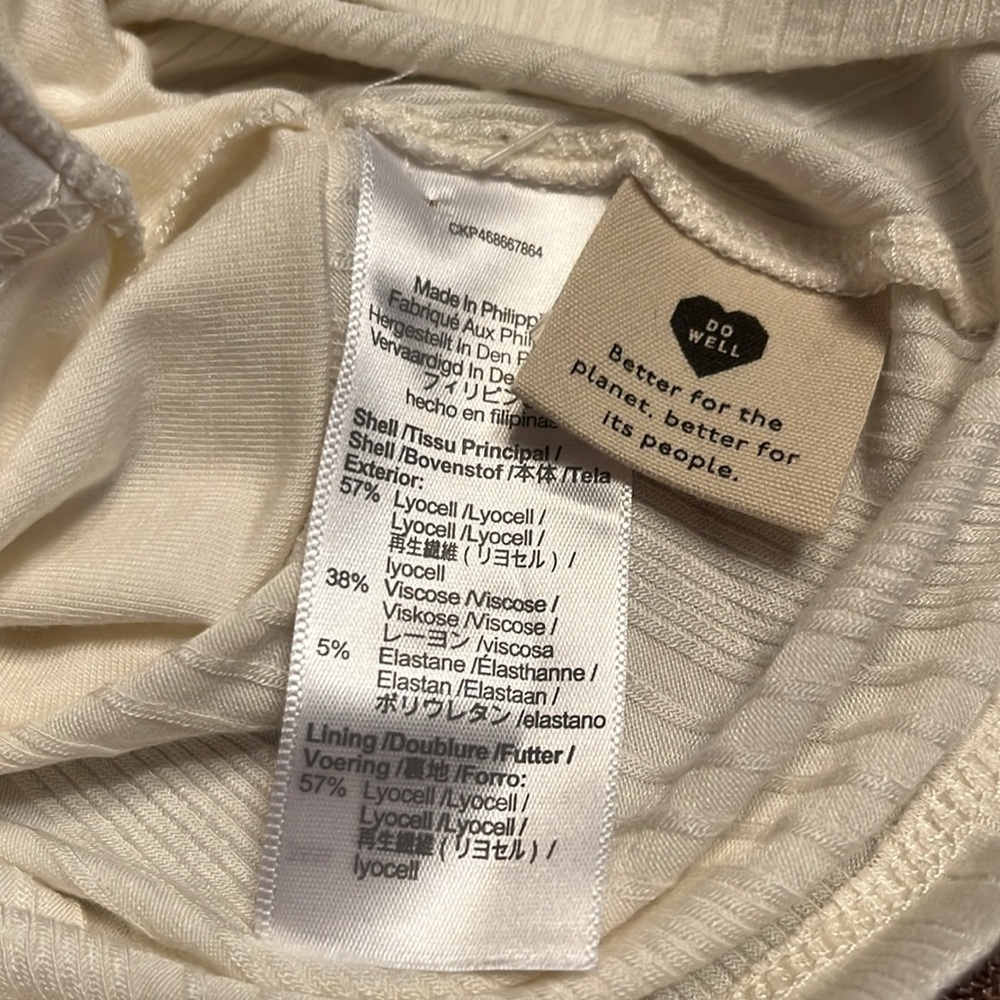 Madewell MWL Variegated Rib Crop Tank with shelf bra women’s Size XXS NWT - Picture 6 of 8